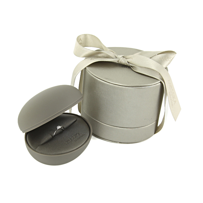 Anello Messika Mini Joy in oro bianco e diamanti e diamante - Detail D2