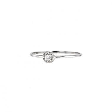 Bague Messika Mini Joy en or blanc et diamants et en diamant