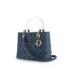 Dior Lady Dior handbag in denim canvas - 00pp thumbnail