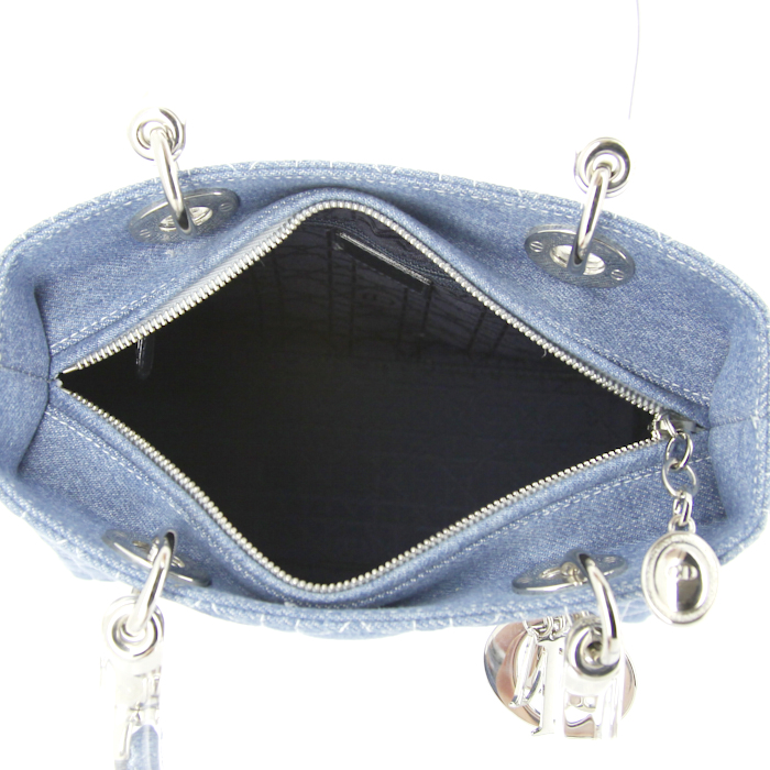 Sac à main Dior Lady Dior en toile denim - Detail D3