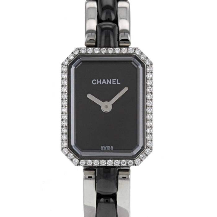 Orologio Chanel Premiere Joaillerie in acciaio e ceramica nera Ref :  H2163 Circa  2010 - 00pp