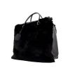 Prada 24 hours bag in black leather and black synthetic furr - 00pp thumbnail