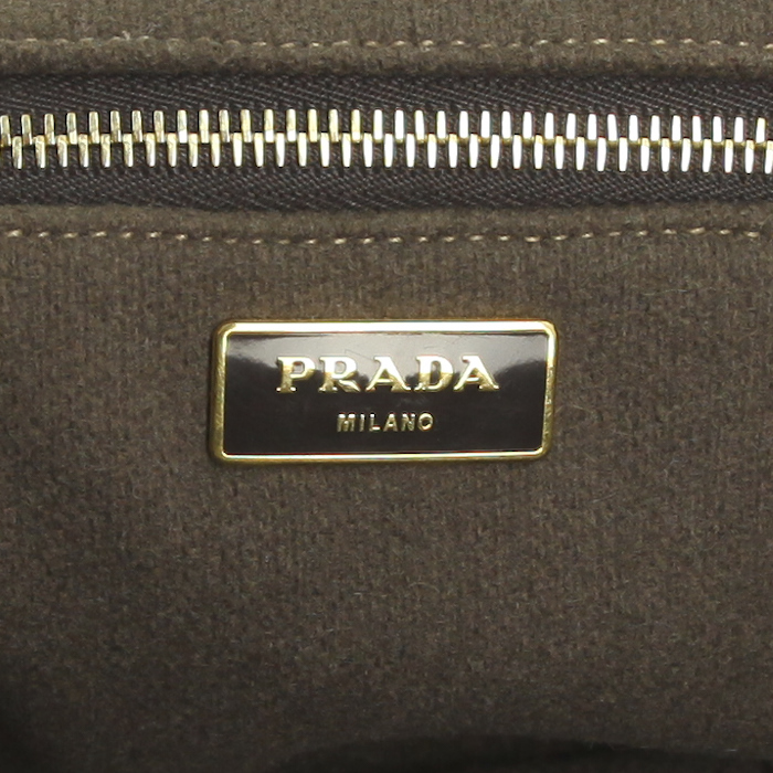 Bolso Cabás Prada en tweed marrón - Detail D3