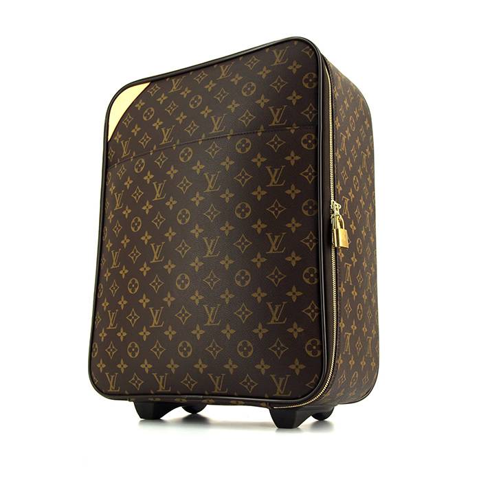 maleta flexible louis vuitton pegase en lona monogram y cuero natural