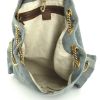 Gucci Soho handbag in blue jean denim canvas and brown leather - Detail D2 thumbnail