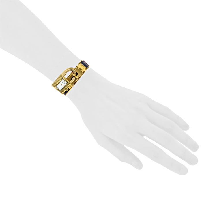 Montre Hermes Kelly-Cadenas en plaqué or Ref :  KE1.210 Vers 2000 - Detail D1