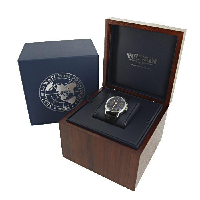 Montre Vulcain President classic en acier Ref :  570157.315 Vers  2015 - Detail D3