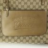 Gucci shopping bag in beige and taupe bicolor monogram canvas and taupe leather - Detail D3 thumbnail