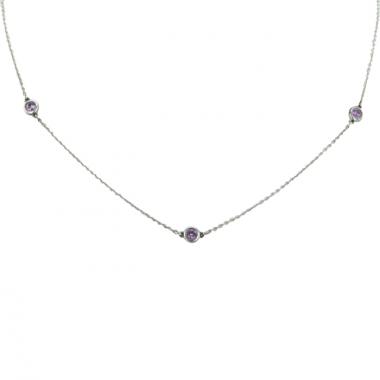 Collar Tiffany & Co Color by The Yard en plata y zafiros rosas