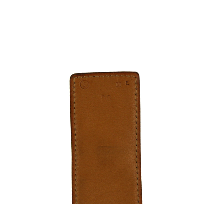 Ceinture Hermes Médor en cuir box noir - Detail D1