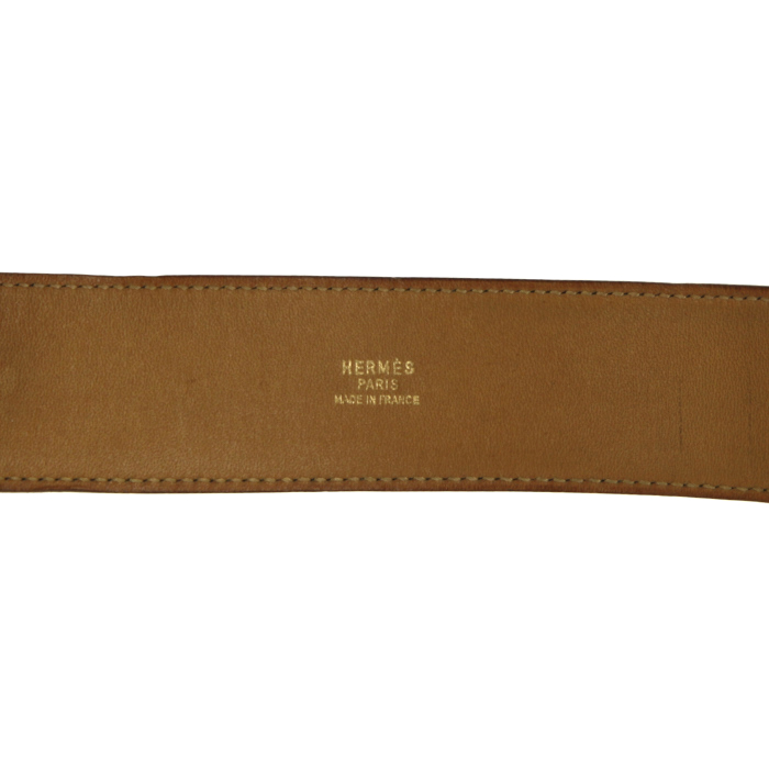 Hermes Médor belt in black box leather - Detail D2