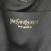 Bolso de mano Saint Laurent Bow modelo pequeño en cuero granulado negro - Detail D3 thumbnail