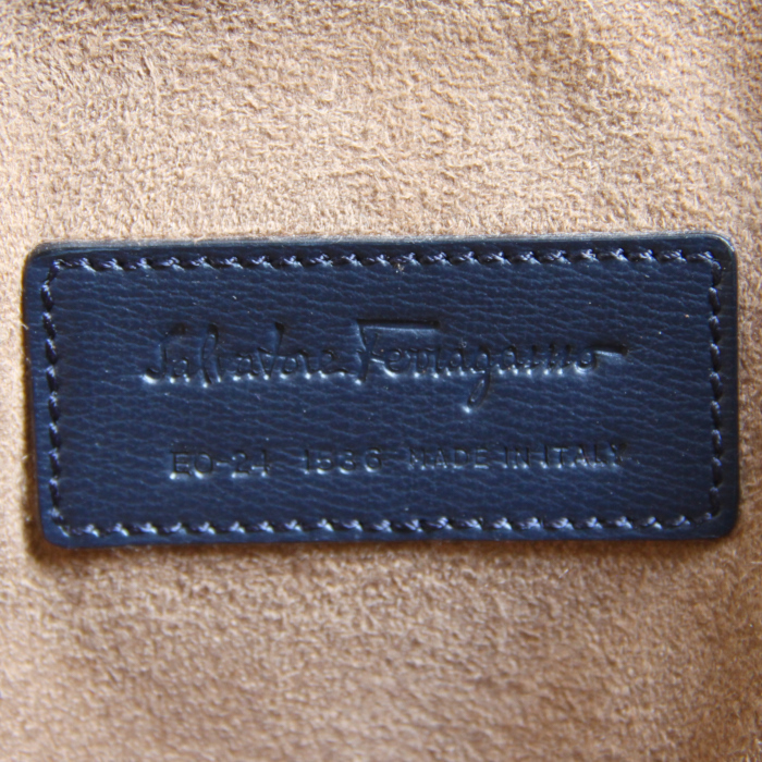 Bolso 24 horas en cuero azul marino - Detail D5