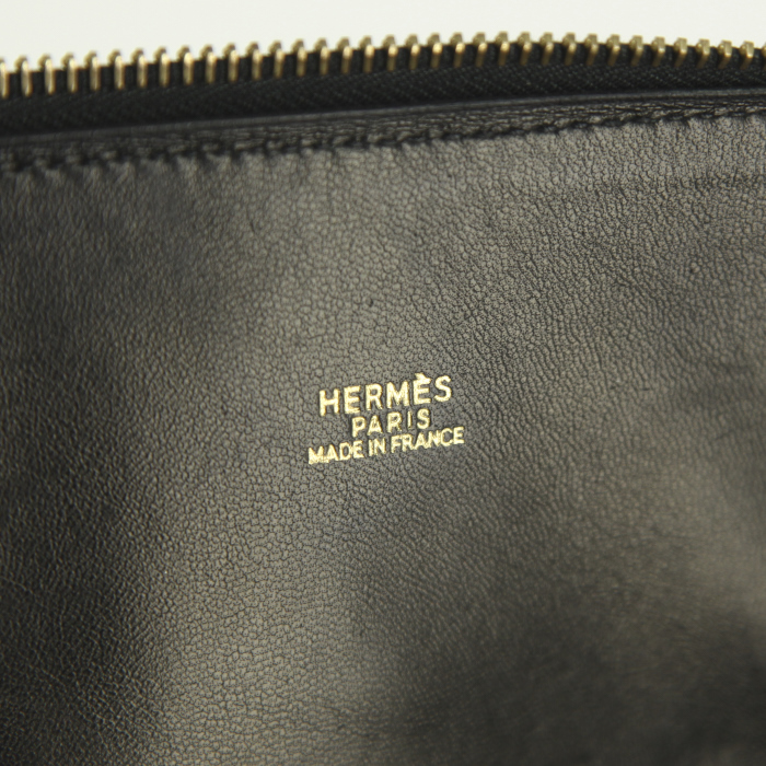 Borsa Bolide in pelle togo nera - Detail D4