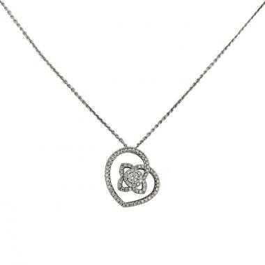 Collar De Beers Enchanted Lotus en oro blanco y diamantes