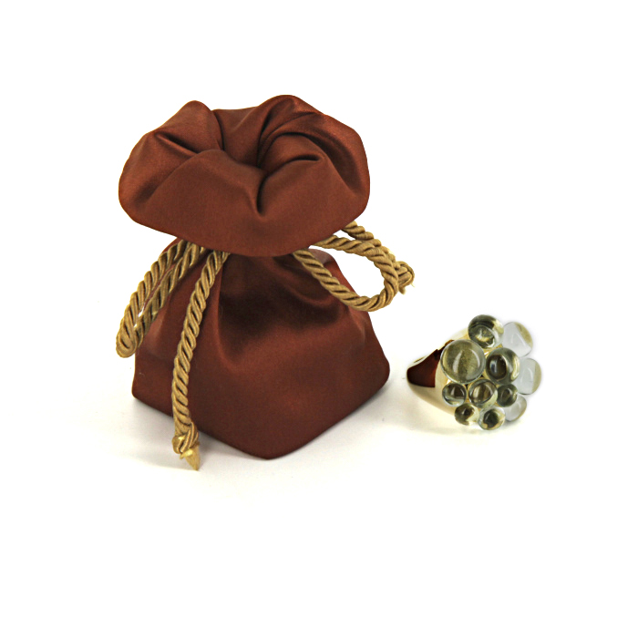 Bague Pomellato Mora en or jaune et aigue-marine - Detail D2