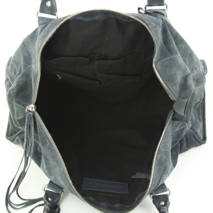 Borsa Work in camoscio blu marino - Detail D2