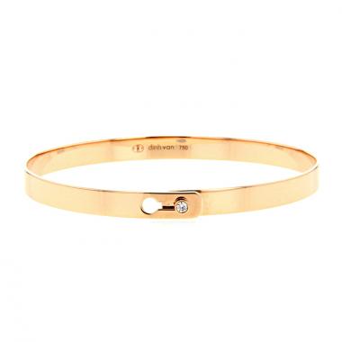 Bracciale Dinh Van Serrure modello grande in oro rosa e diamante