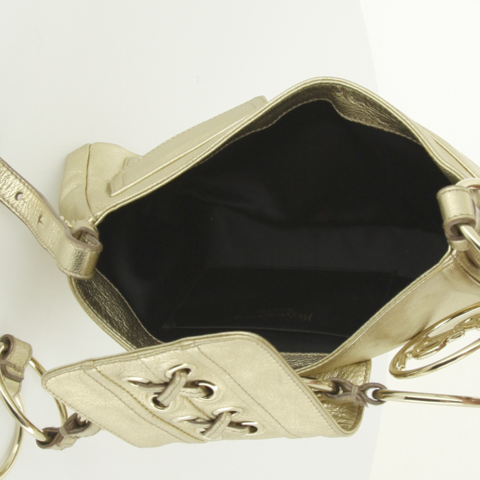 Sac à main Saint Laurent en cuir doré - Detail D2