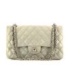Chanel Timeless handbag in grey quilted leather - 360 thumbnail