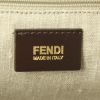 Fendi Silvana shoulder bag in red leather and brown printed patern canvas - Detail D4 thumbnail