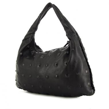 Borsa Bottega Veneta Veneta in pelle nera con motivo