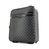 Louis Vuitton Pegase 45 soft suitcase in damier graphite canvas and black leather - 00pp thumbnail