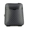 Louis Vuitton Pegase 45 soft suitcase in damier graphite canvas and black leather - 360 thumbnail