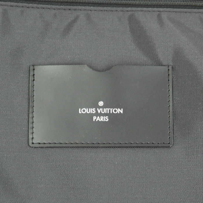 Maleta flexible Louis Vuitton Pegase 45 en lona a cuadros y cuero negro - Detail D4