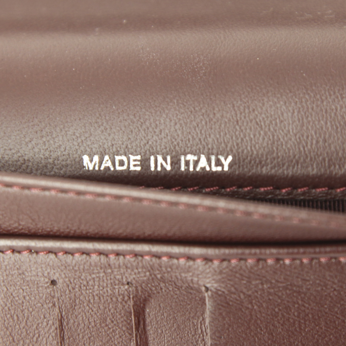 Portafogli lungo in pelle trapuntata nera - Detail D5