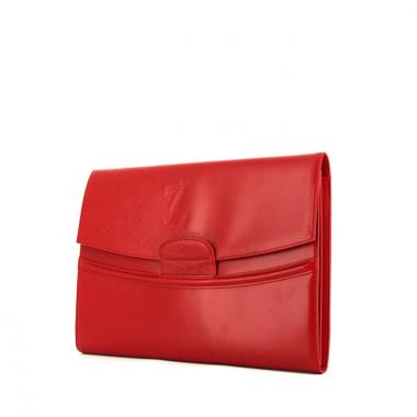 Bolsito de mano Louis Vuitton Poche-documents en cuero rojo