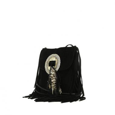 Borsa in camoscio nero