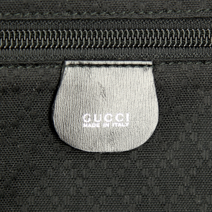Sac de voyage Gucci Gucci Bagage en toile noire et cuir vernis noir - Detail D3