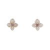 Chaumet Hortensia small earrings in pink gold,  diamonds and sapphires - 00pp thumbnail