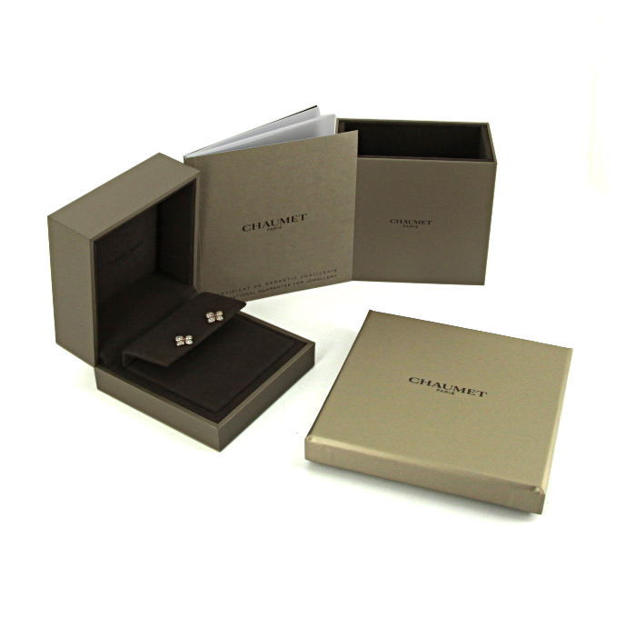 Pendientes Chaumet Hortensia en oro rosa,  diamantes y zafiros rosas - Detail D2