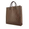 Louis Vuitton Louis shopping bag in ebene damier canvas and brown leather - 00pp thumbnail