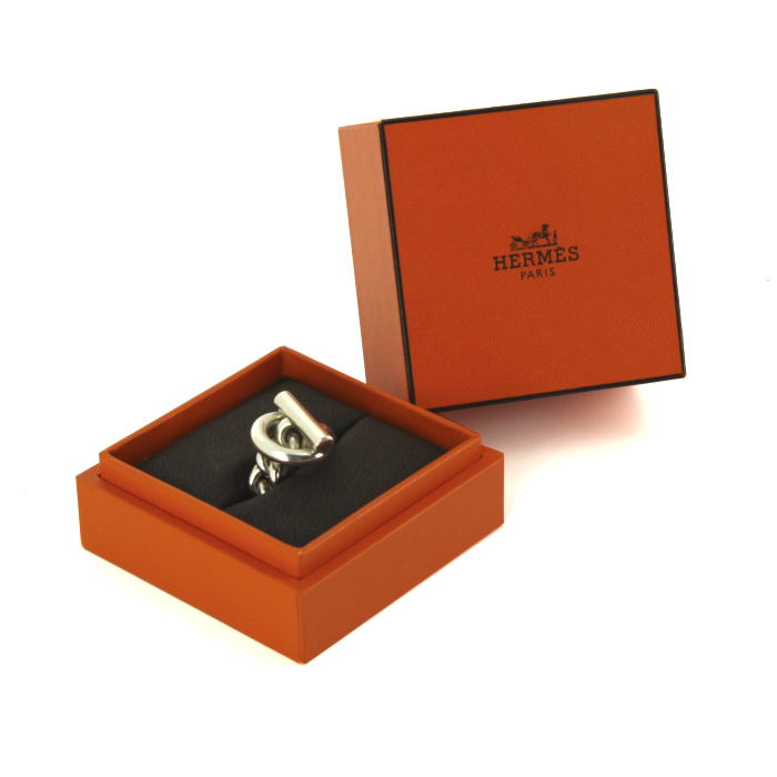 Sortija Hermes Croisette en plata - Detail D2
