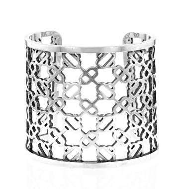 Bracelet manchette Hermes Chaîne d'ancre Passerelle en argent