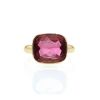 Vintage 1990's ring in yellow gold and tourmaline - 360 thumbnail