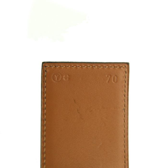 Ceinture Hermes Médor en cuir box noir - Detail D2