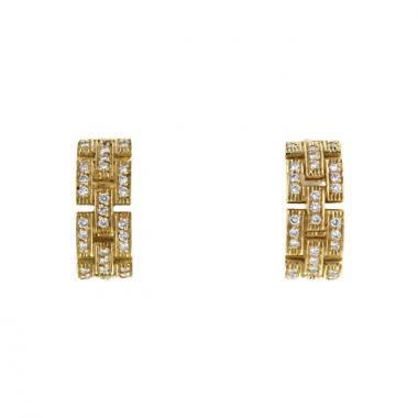 Pendientes Cartier Maillon Panthère en oro amarillo y diamantes