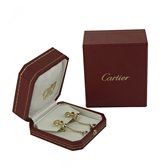 Pendientes Cartier Sweet Trinity en oro amarillo,  oro rosa y oro blanco - Detail D2