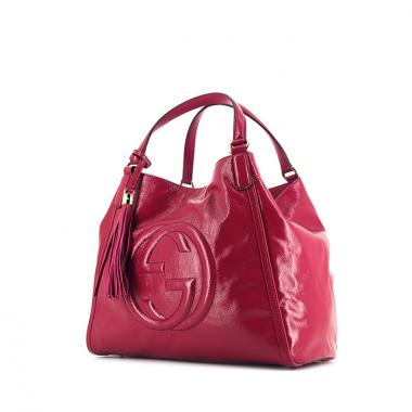 Bolso de mano Gucci Soho en charol rosa