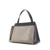 Celine Edge handbag in grey and blue bicolor grained leather - 00pp thumbnail