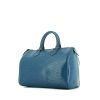 Sac à main Louis Vuitton Speedy 25 cm en cuir épi bleu - 00pp thumbnail