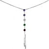 Chaumet Amour necklace in white gold,  colored stones and diamonds - 00pp thumbnail