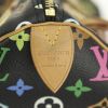 Sac à main Louis Vuitton Speedy Editions Limitées en toile monogram multicolore noire et cuir naturel - Detail D3 thumbnail
