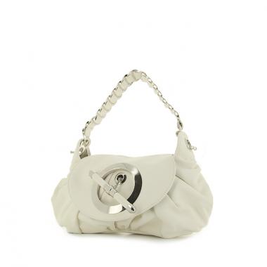 Sac à main Dior Jazzclub moyen modèle en cuir blanc