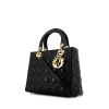 Borsa Lady Dior modello medio in pelle cannage nera - 00pp thumbnail