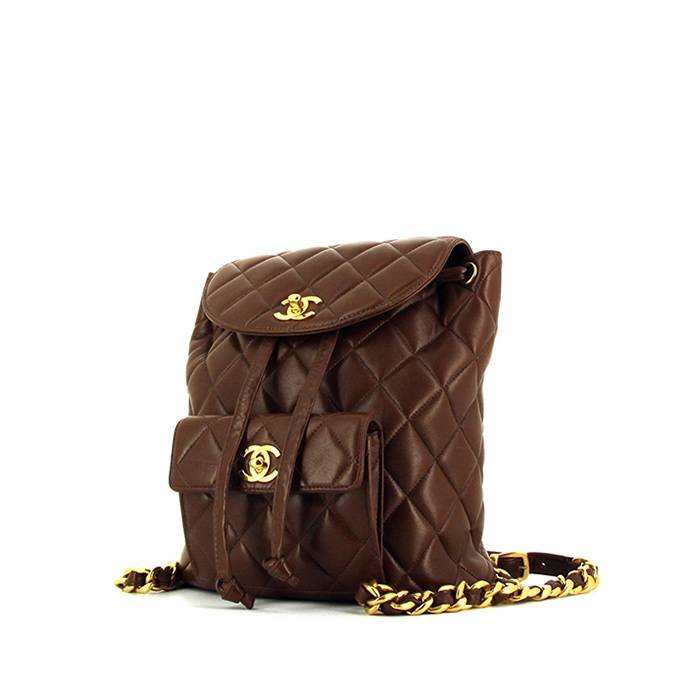 chanel dark brown bag